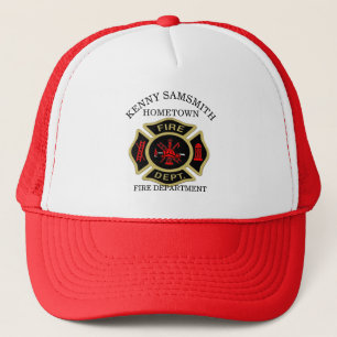 Casquette Logo du service d'incendie Badge noir et or