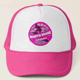 Casquette Logo du surfeur rose de North Shore Hawaii casquet