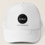 Casquette Logo et texte personnalisés simples et minimes<br><div class="desc">Faites la promotion de votre entreprise avec ce chapeau de camionneur cool,  avec logo et texte personnalisés! Ajoutez facilement votre propre logo en cliquant sur l'option "personnaliser".</div>