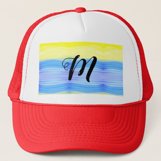 Casquette logo monogramme minimal simple ajouter votre aquar (Devant)
