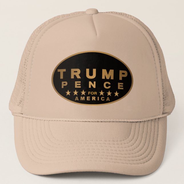 Casquette Logo Ovale Trump Pence Gold Tone Pour L'Amérique 2 (Devant)