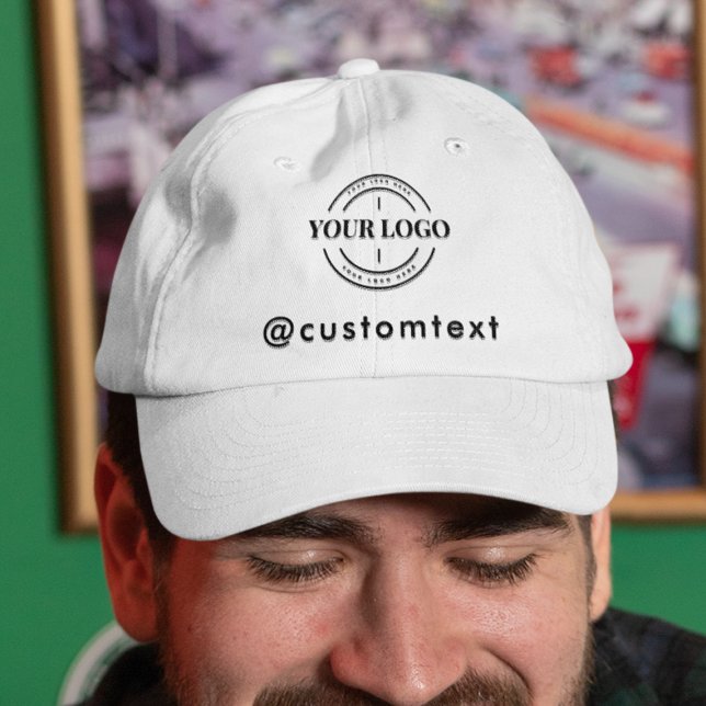 Casquette Logo personnalisé Entreprise Employé Slogan Texte (Créateur téléchargé)