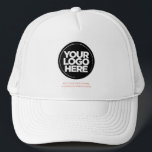 Casquette Logo personnalisé et baseball de texte<br><div class="desc">Créez votre propre Trucker Hat d'entreprise! Notre modèle moderne et élégant est disponible dans une variété de couleurs, offrant des options de personnalisation complètes pour présenter votre logo d'entreprise, photo ou image choisie. Améliorez la personnalisation en ajoutant votre nom, slogan ou nom d'entreprise, poignée Instagram promotionnelle ou tout texte personnalisé...</div>