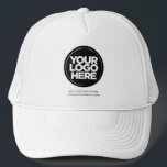 Casquette Logo personnalisé et baseball de texte<br><div class="desc">Créez votre propre chapeau de camion vert foncé d'entreprise! Notre modèle moderne et élégant est disponible dans une variété de couleurs, offrant des options de personnalisation complètes pour présenter votre logo d'entreprise, photo ou image choisie. Améliorez la personnalisation en ajoutant votre nom, slogan ou nom d'entreprise, poignée Instagram promotionnelle ou...</div>