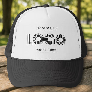 Casquette Logo rectangulaire moderne blanc et noir