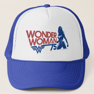 Casquette Logo Rouge et Bleu de Wonder Woman, 75e anniversai