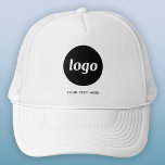 Casquette Logo Simple Avec Entreprise Texte<br><div class="desc">Ajoutez votre propre logo et le choix du texte à cette conception. Supprimez le texte si vous préférez. Minimaliste et professionnel. Idéal pour l'image de marque des employés ou comme produit promotionnel pour vos clients et clients.</div>