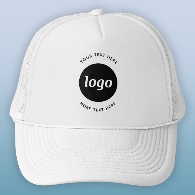 Casquette Logo Simple Avec Entreprise Texte (Simple logo with text promotional business trucker hat)