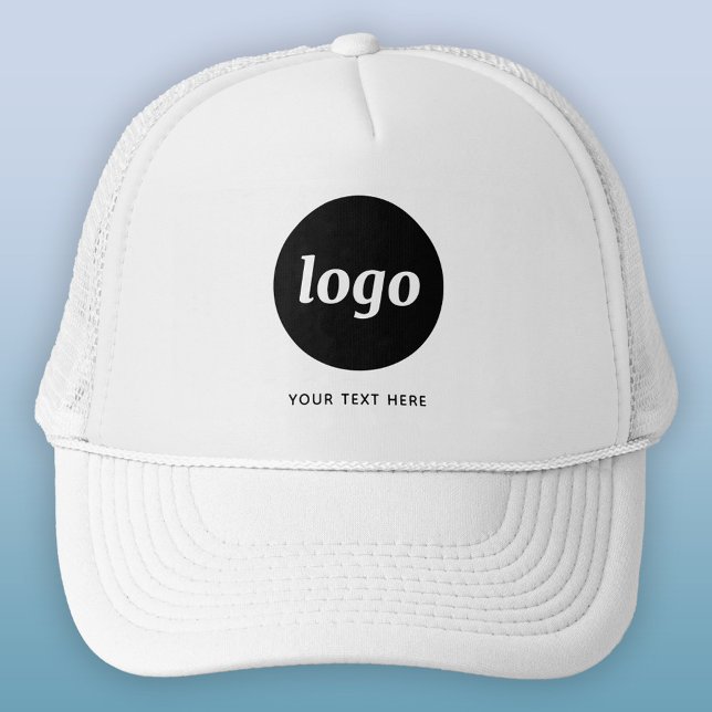 Casquette Logo Simple Avec Entreprise Texte (Logo custom text business promotional trucker hat)