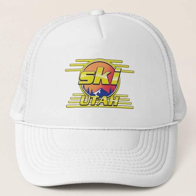 Casquette Logo Utah Ski des années 1980 (Devant)