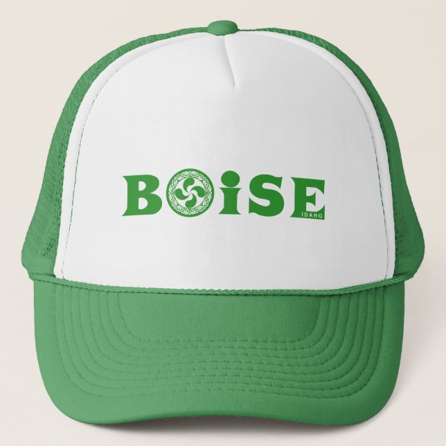 Casquette Logo vert élégant de Boise de basque (avec le (Devant)