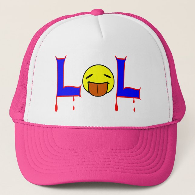 Casquette § ☺ LOL-Naughty Tongue Out Fun Trucker Hat appro§ (Devant)