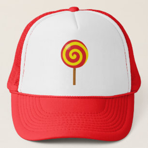 Casquette Lollipop rouge spirale