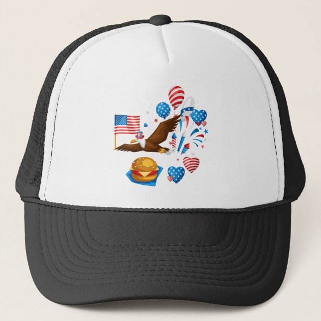 Casquette l'oncle d'aigle chauve sam (Devant)