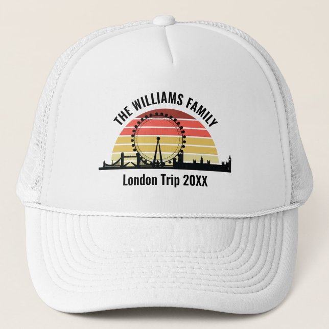Casquette Londres Angleterre Sunset Custom Family Trip (Devant)