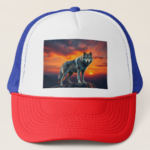 Casquette Lone Wolf at Sunset