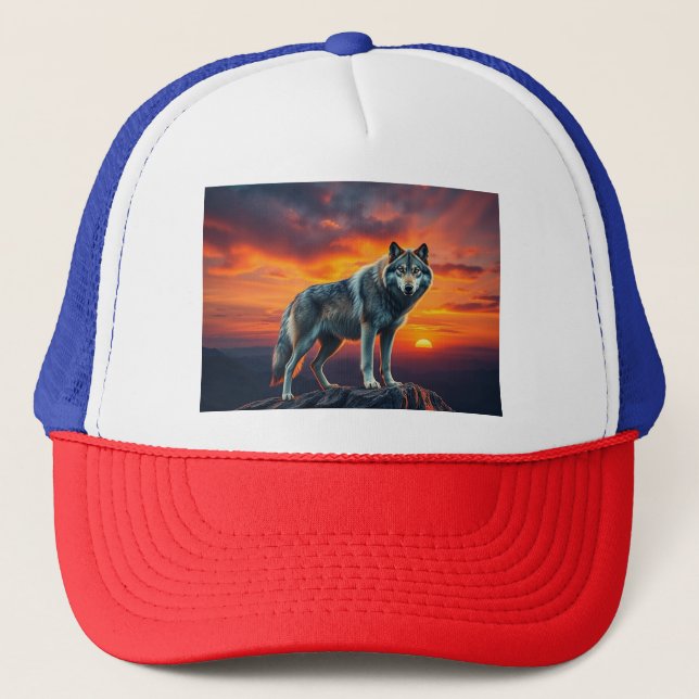 Casquette Lone Wolf at Sunset (Devant)