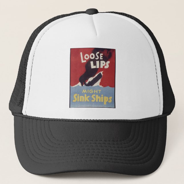 Casquette Loose Lips Might Sink Ships Hat (Devant)