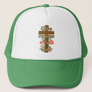 Casquette Louange à Dieu Croix en bois