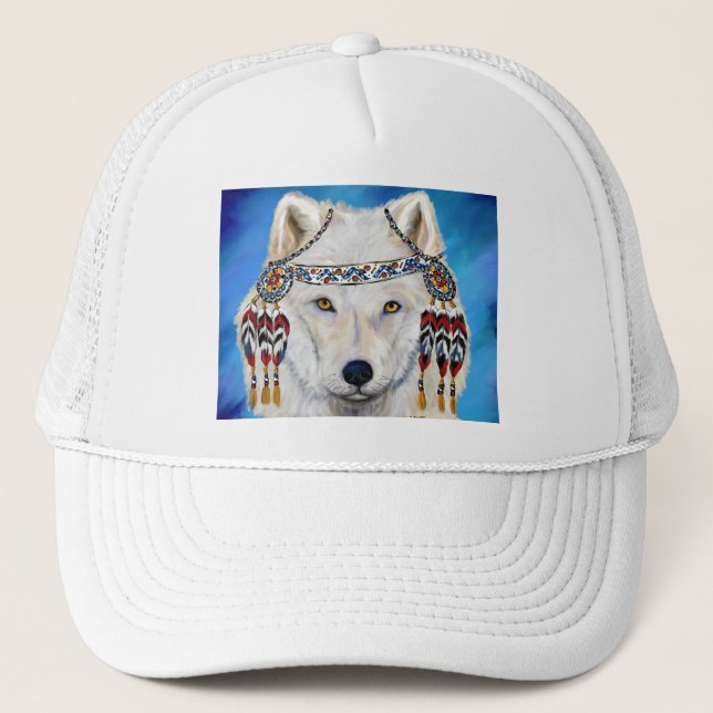 Casquette Loup Blanc (Devant)