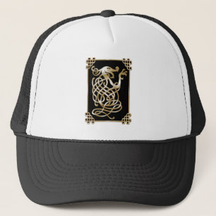 Casquette Loup celtique - Arrière - plan noir