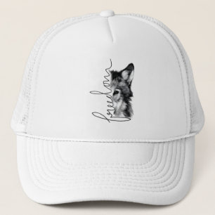 Casquette Loup de la liberté - Art minimaliste en ligne