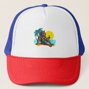 Casquette loup-garou en vacances