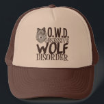 Casquette Loup génial<br><div class="desc">Un cadeau de loup drôle et mignon avec OWD,  Obsessive Wolf Disorder et une photo d'un magnifique loup gris. J'aime les animaux sauvages,  surtout les loups.</div>