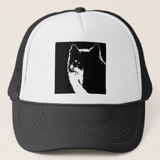 Casquette Loup noir et blanc