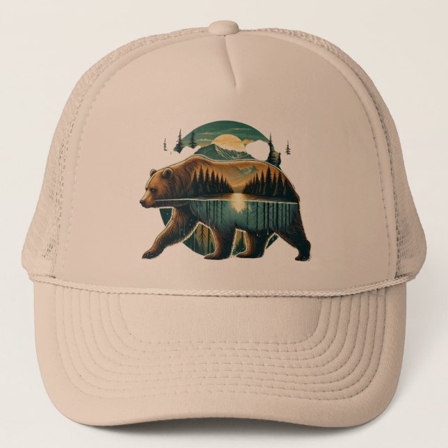 Casquette L'ours et sa forêt (Devant)