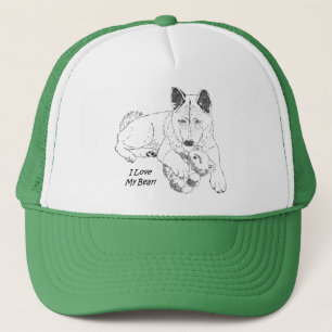Casquette L'ours mignon d'akita et de nounours poursuivent