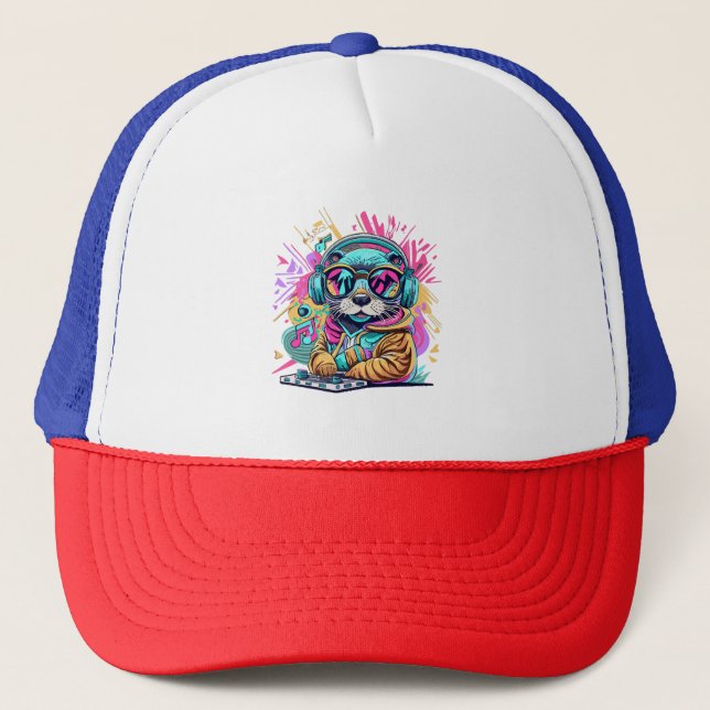 Casquette loutre Dj ambiance 90 (Devant)