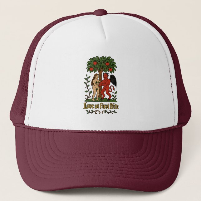 Casquette Love at First Bite - Medieval Devil & Eve Meme (Devant)