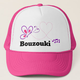 Casquette Love Bouzouki Pink Purple Butterfly Heart