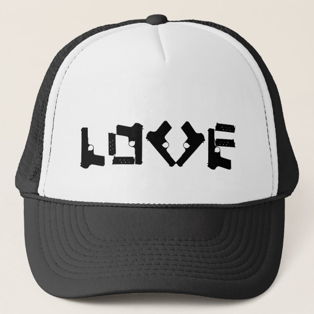 Casquette LOVE Collection - Noir - Chapeau de camion (Devant)