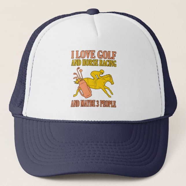 Casquette Love Golf And Horse Racing Barrel Racer Horses Rac (Devant)