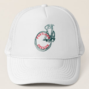 Casquette Love Heart Portland Oregon Bicycle Trucker Chapeau