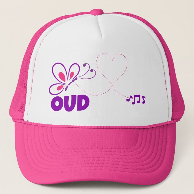 Casquette Love Oud Pink Purple Butterfly Heart (Devant)