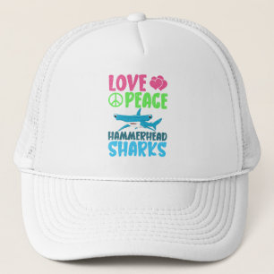 Casquette Love Peace Hammerhead Sharks mignonette Sea Animal