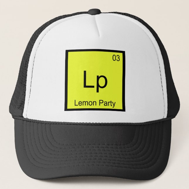 Casquette Lp - Tee du symbole d'élément de chimie de parti d (Devant)