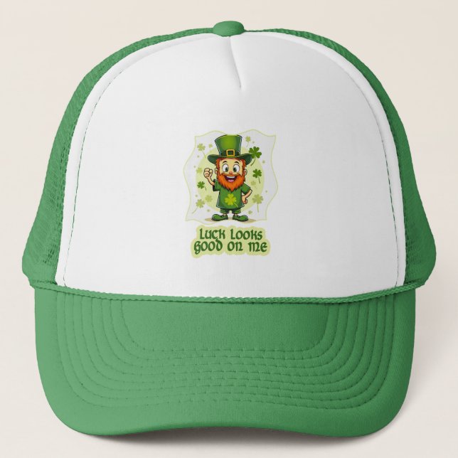 Casquette Luck Looks Good on Me St Patrick’s Day - boné (Devant)