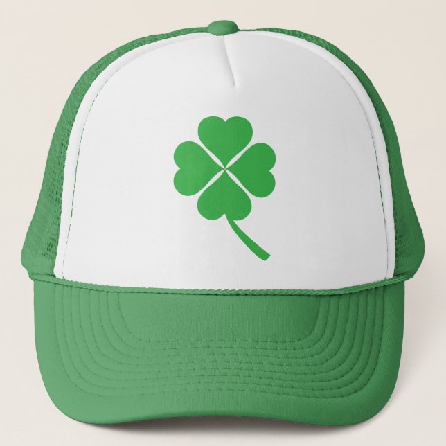 Casquette Lucky Four Leaf Shamrock Design-87906 (Devant)