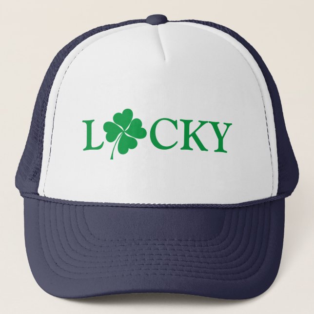 Casquette Lucky Green Clover shamrock St. Patrick's Day (Devant)