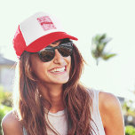 Casquette Lucky In Love Bold Rose & Red Bachelorette<br><div class="desc">Préparez-vous à un week-end de bachelorette à Las Vegas avec notre chapeau de camionneur de soirée "Lucky in Love"! Fabriqué pour le plus grand plaisir de la bachelorette, ce casquette se targue d'un design de carte de jeu élégant dans des tons roses et rouges vibrants qui hurlent excitation et glamour....</div>