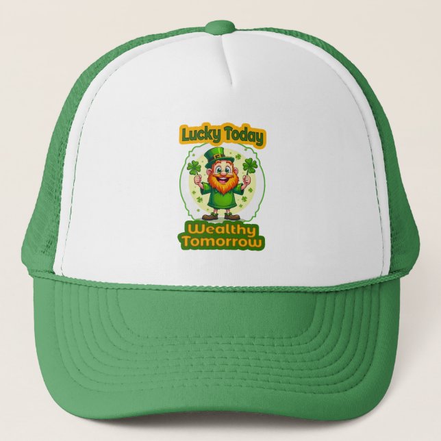 Casquette Lucky Today Wealthy Tomorrow St Patrick’s Day boné (Devant)