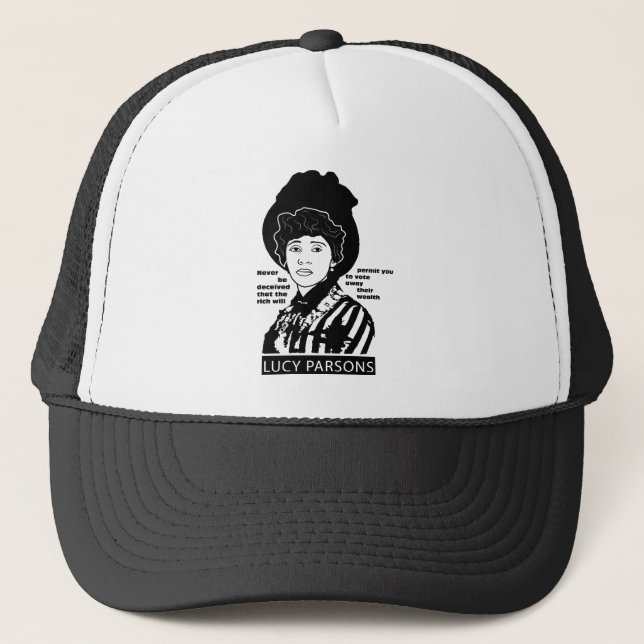 Casquette Lucy Parsons cite Ne jamais être trompé (Devant)