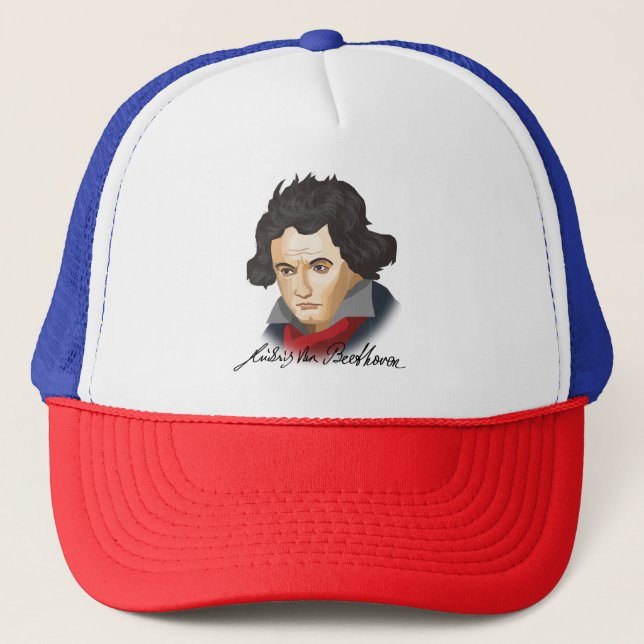 Casquette Ludwig van Beethoven im Cartoon (Devant)