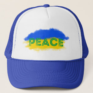 Casquette L'Ukraine bleue et jaune inspire la paix ni la gue