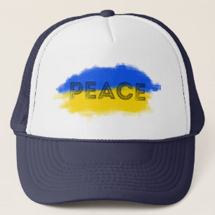 Casquette L'Ukraine bleue et jaune inspire la paix ni la gue