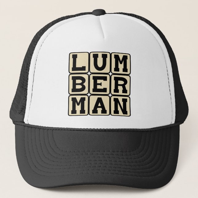 Casquette Lumberman, coupe de bois (Devant)